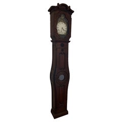 Antique 18th Century French Louis XV Carved Oak Period Longcase Clock