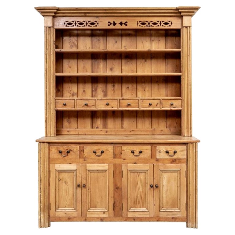 Rustic Style Reclaimed Pine Kitchen Hutch For Sale at 1stDibs