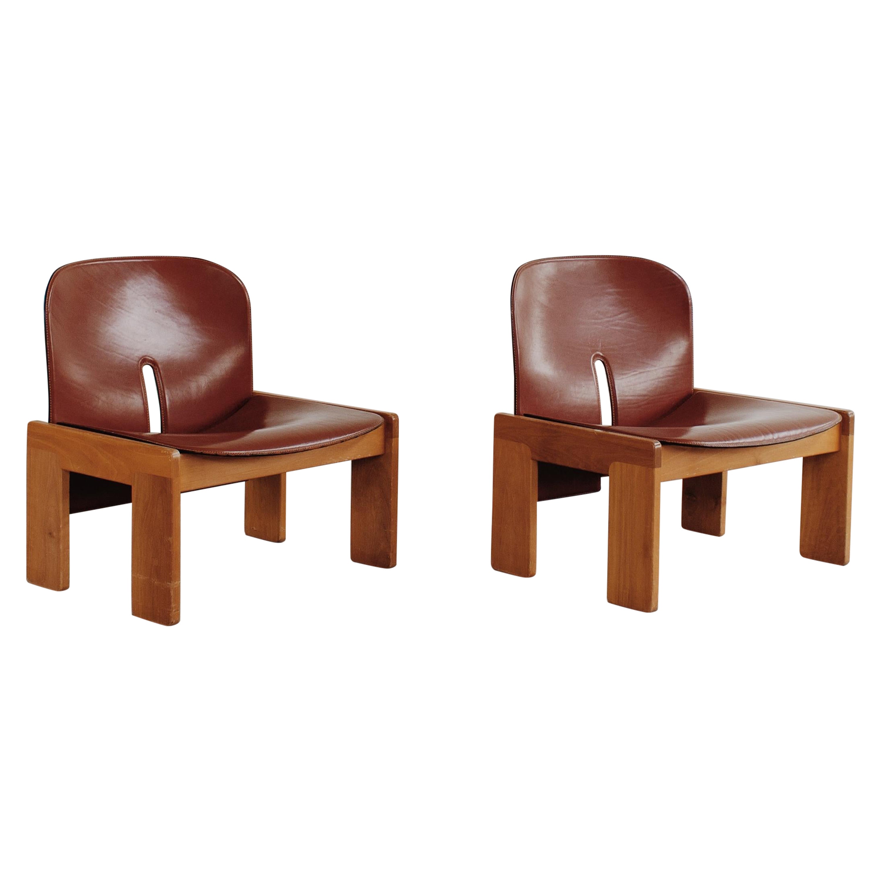Afra & Tobia Scarpa "925" Easy Chairs for Cassina, 1966, Set of 2