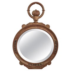 Cast Iron Double Sided Watchmaker Jeweler Trade Sign Mirror