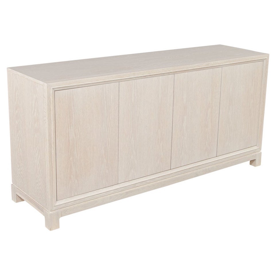 Modern Cerused Oak Sideboard Buffet in Natural Wash Finish For Sale at  1stDibs