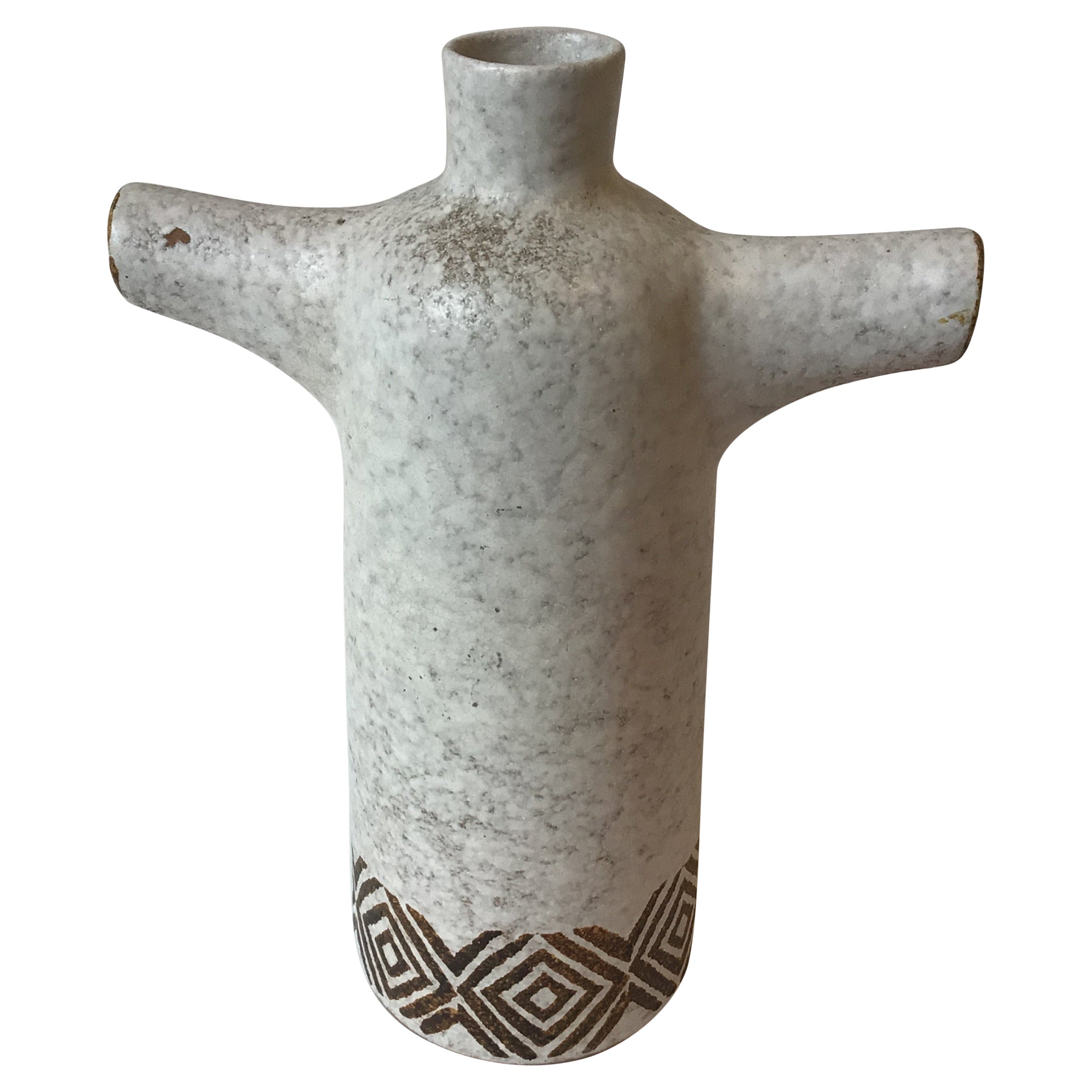 1960s Italian Ceramic Body Vase For Sale