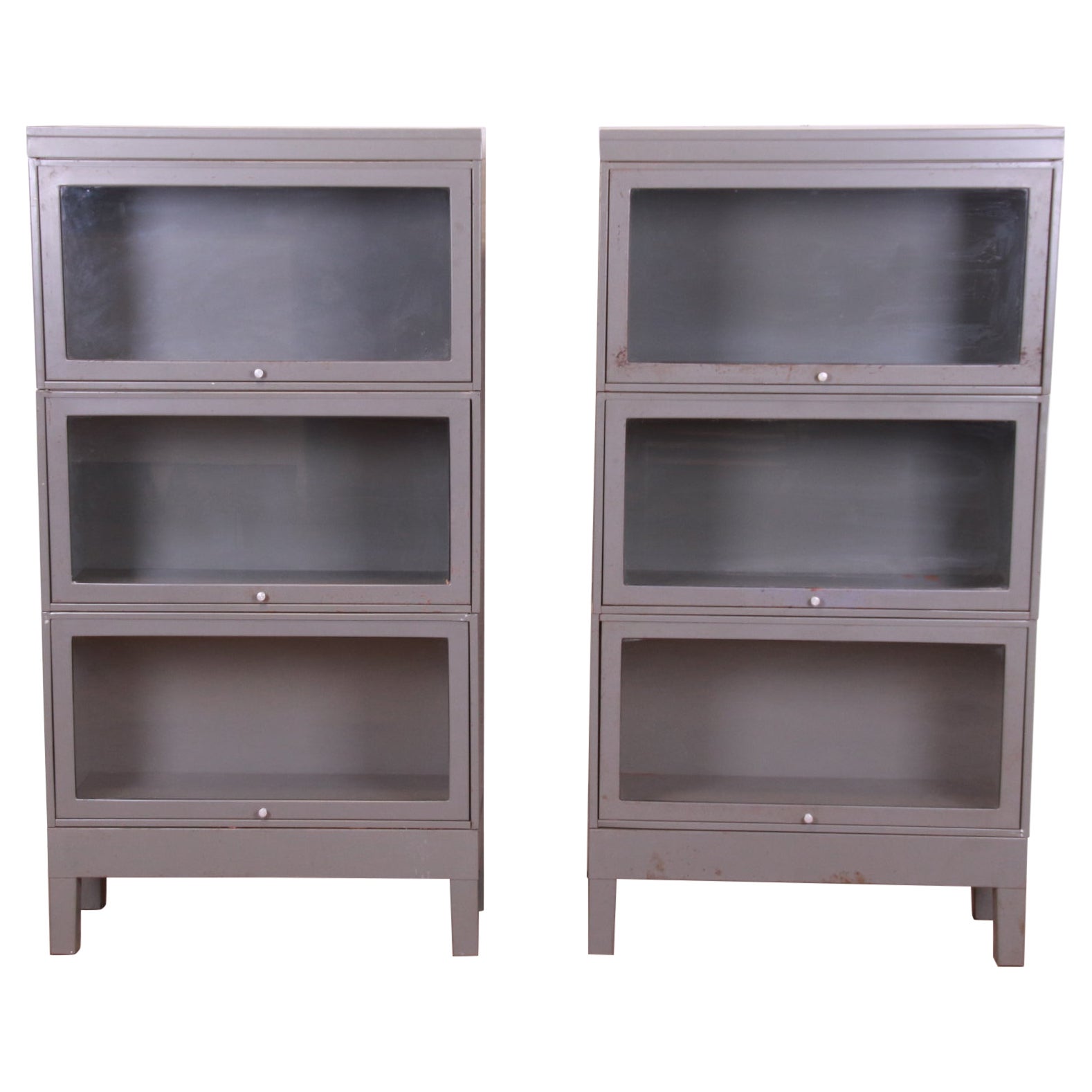 MidCentury Stack Metal Barrister Bookcase (Single Unit) at 1stDibs