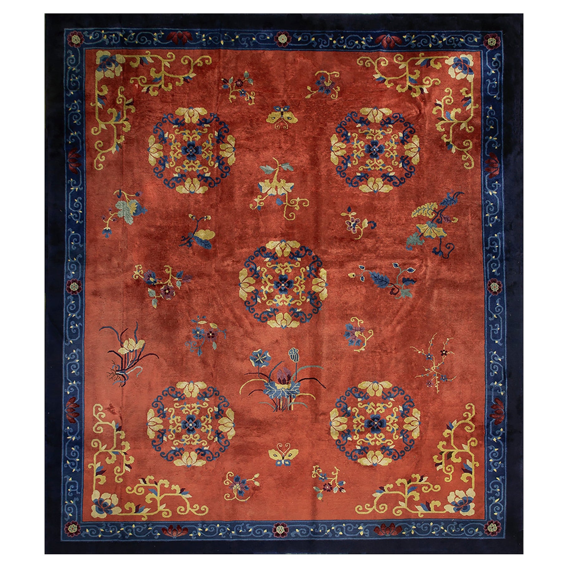 Early 20th Century Chinese Peking Carpet ( 11'9" x 13'3" - 358 x 404 ) For Sale