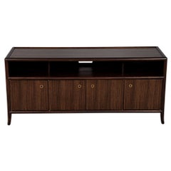 Modern Media Cabinet Sideboard in Zebrawood