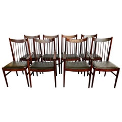 Danish Mid Century Arne Vodder for Sibast Dining Chairs, Set of 8 Model 422