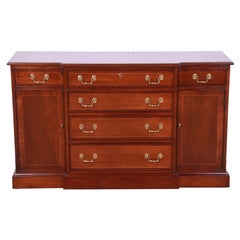 Used Councill Furniture Georgian Banded Mahogany Breakfront Sideboard