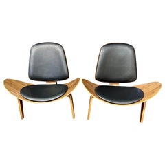Matching Pair of Mid Century Modern Style Scoop Lounge Chairs