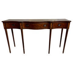 Drexel Tall Mahogany Inlay Large Console Table Buffet Dry Bar