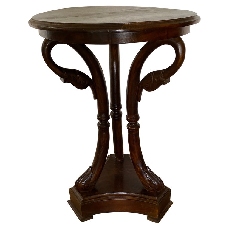Mahogany Swan Side Table For Sale at 1stDibs | mahogany occasional table,  swan leg table, antique swan table