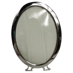 American Modern Sterling Silver Oval Picture Frame
