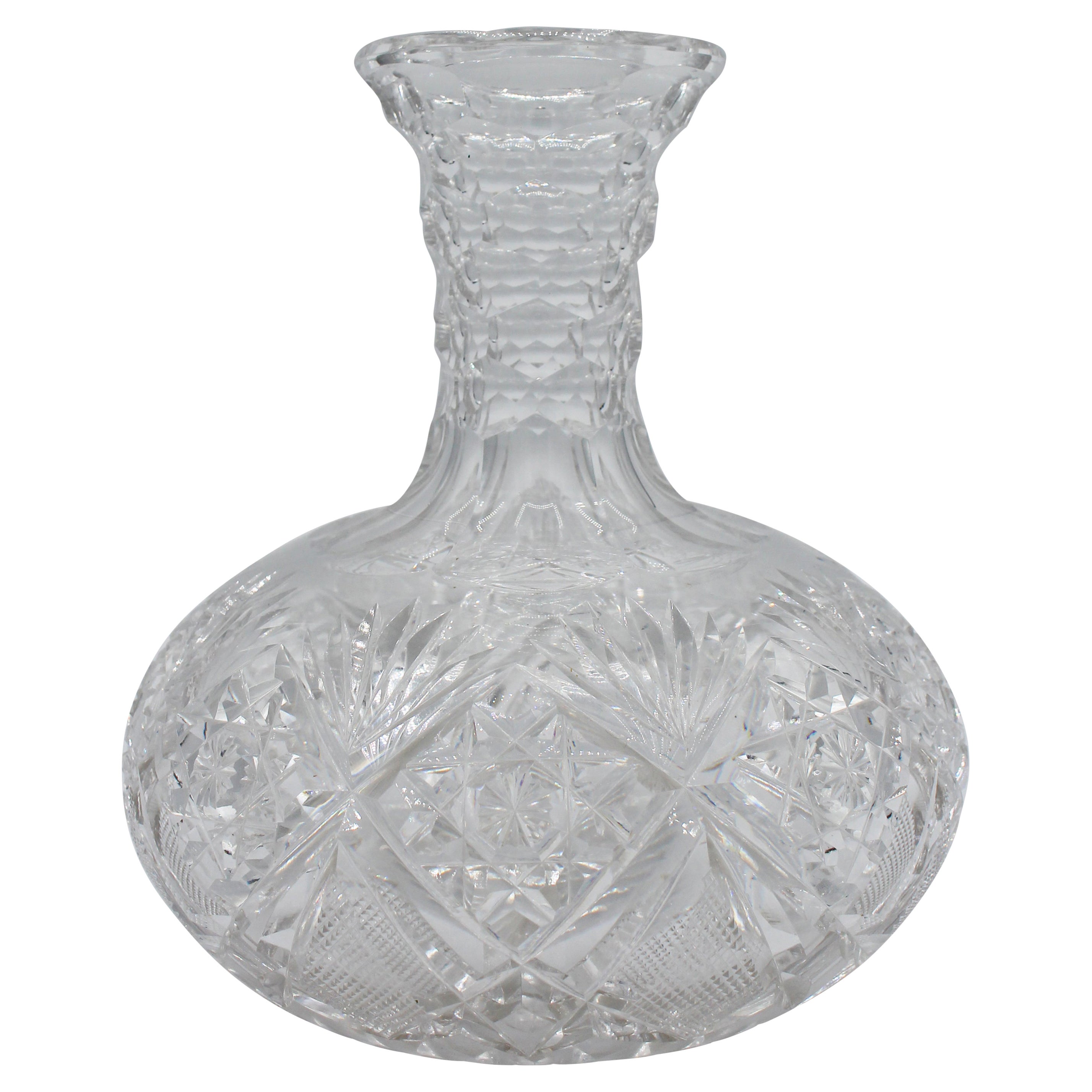 Circa 1895, American Brilliant Cut Glass Carafe
