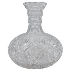 Antique Circa 1895, American Brilliant Cut Glass Carafe