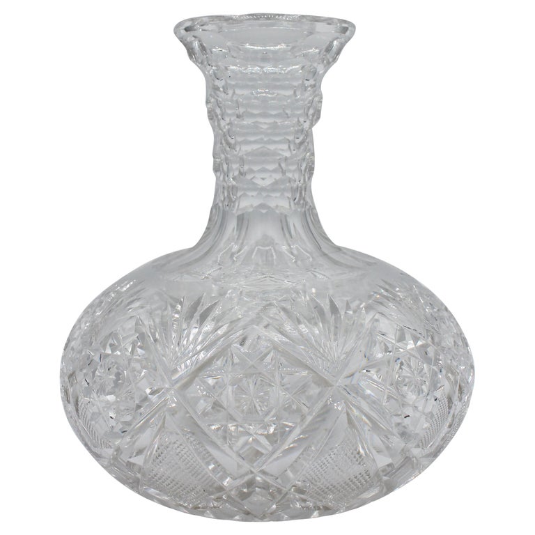 Circa 1895, American Brilliant Cut Glass Carafe For Sale at 1stDibs