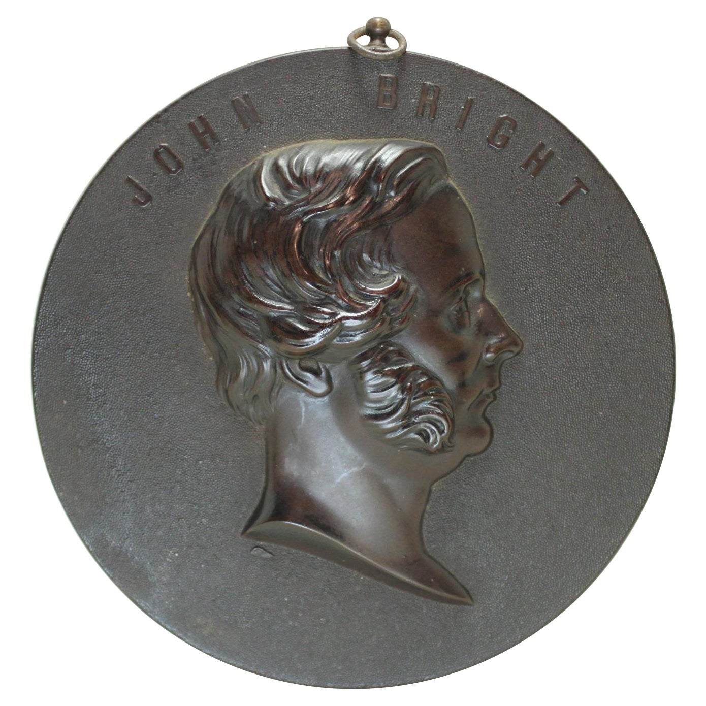 Bois Durci Plaque of John Bright For Sale