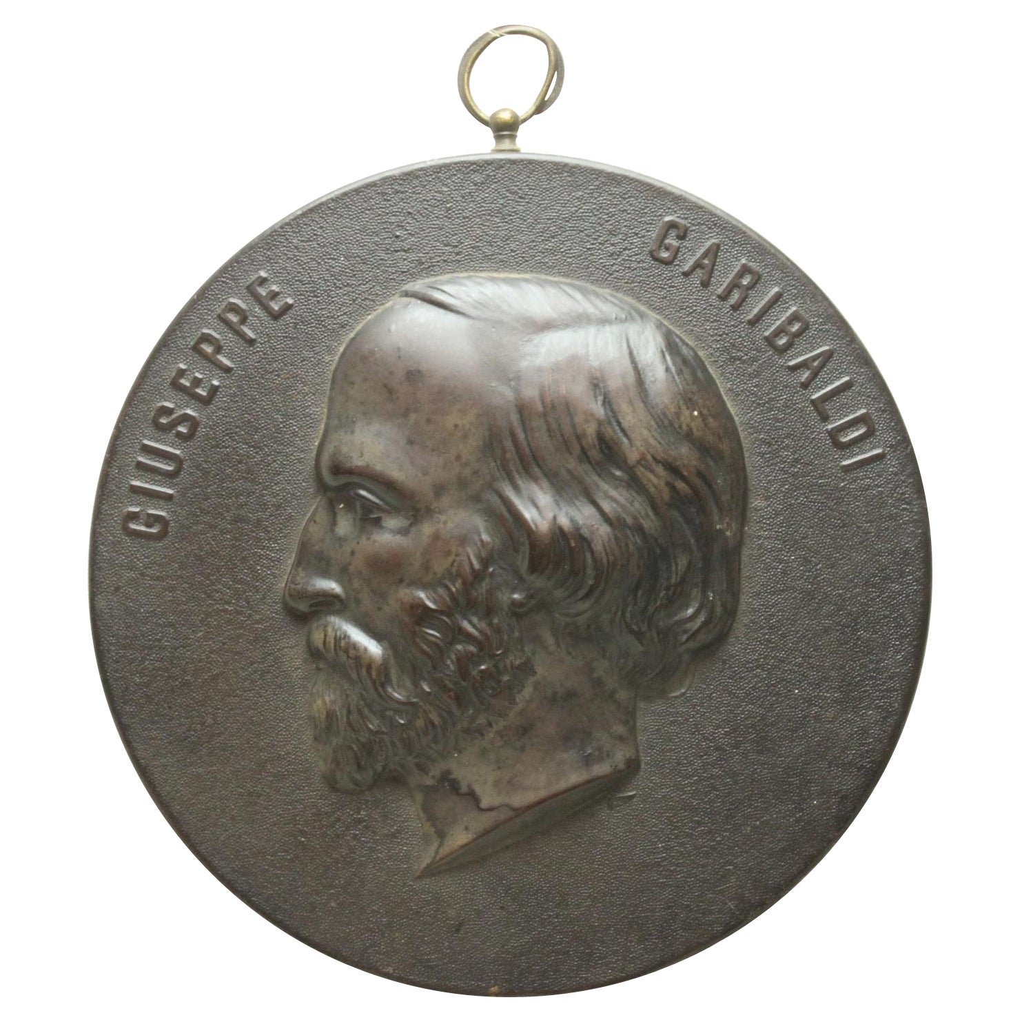 Bois Durci-Plakette von Giuseppe Garibaldi