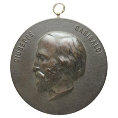 Plaque de Bois Durci représentant Giuseppe Garibaldi