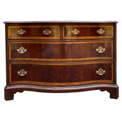 Hickory Furniture Chippendale Style Flame Mahogany Serpentine Chest