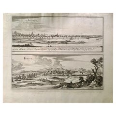 Carta topografica della Costa Azzurra del XVII secolo, Avignone, Frejus di Iohan Peeters