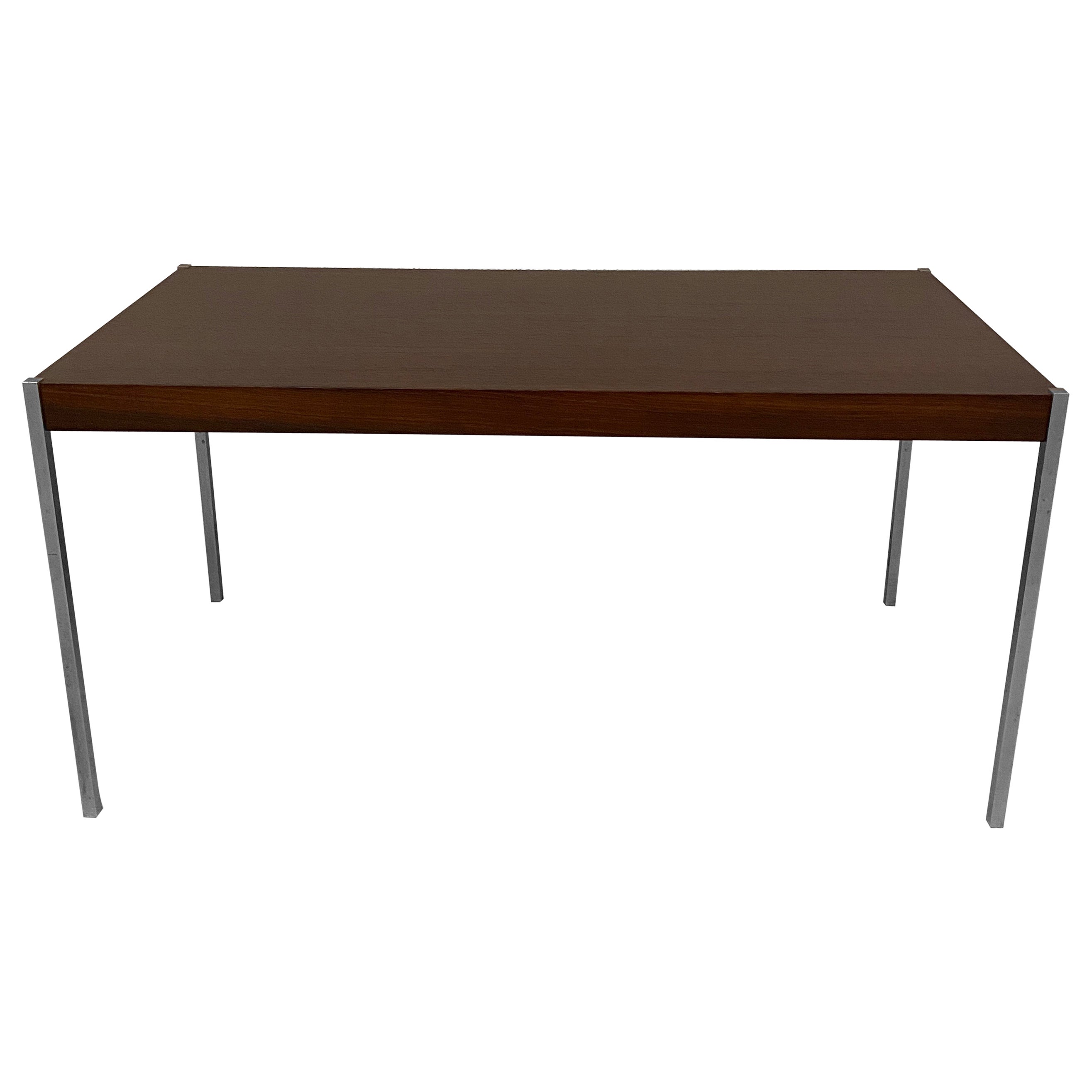 Rosewood & Steel Coffee Table By Uno & Östen Kristiansson For Luxus