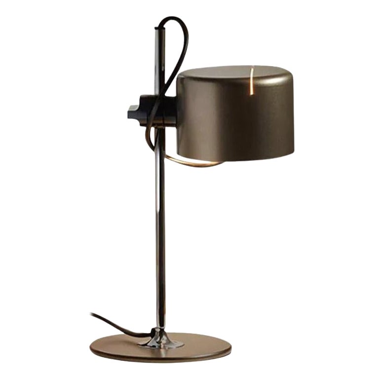 Lampe de table 'Mini Coupé' modèle 2201 en bronze anodisé pour Oluce de Joe Colombo