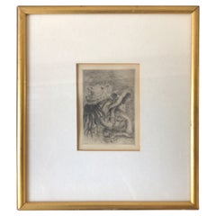 Renoir Etching of Two Woman