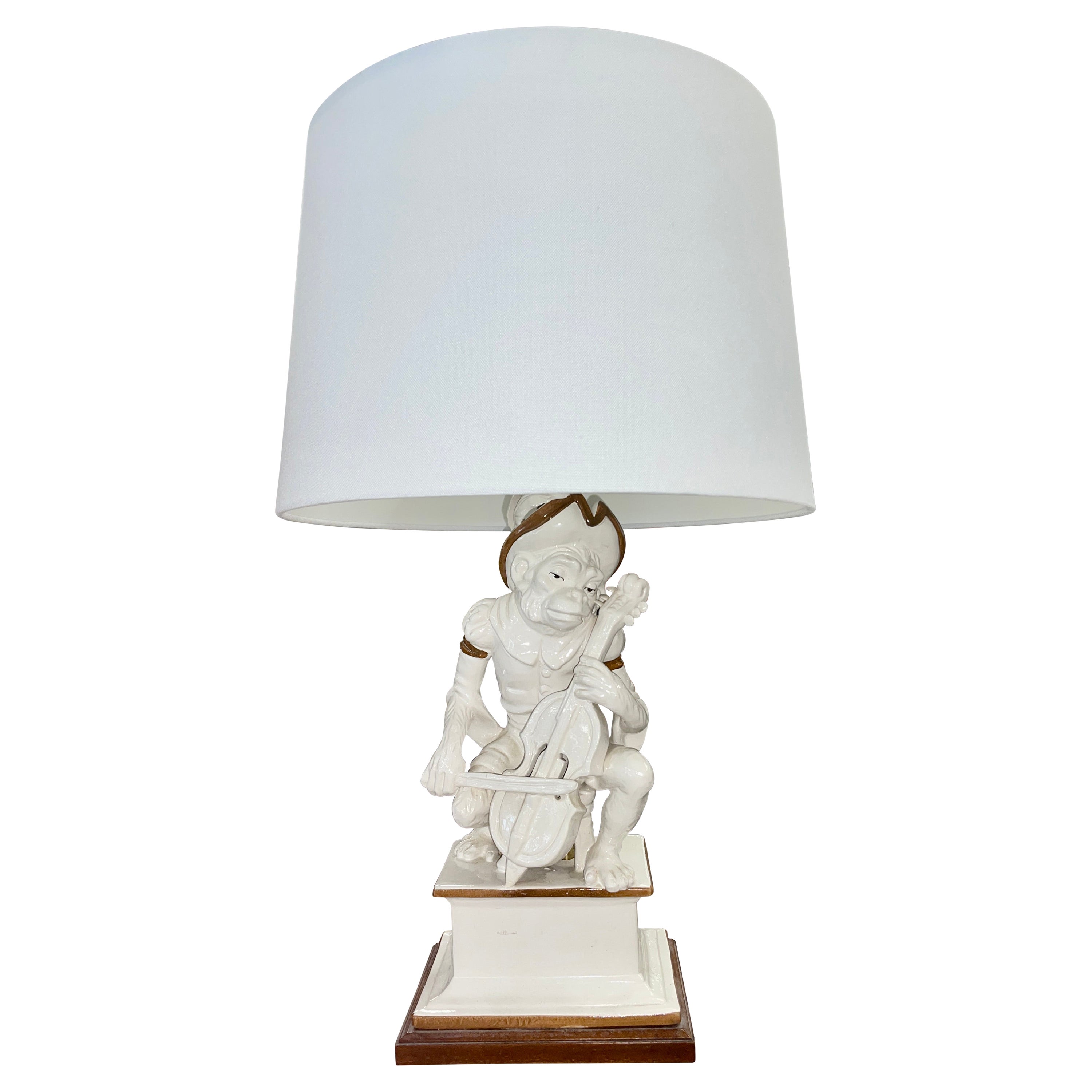 Ceramic Monkey Lamp For Sale