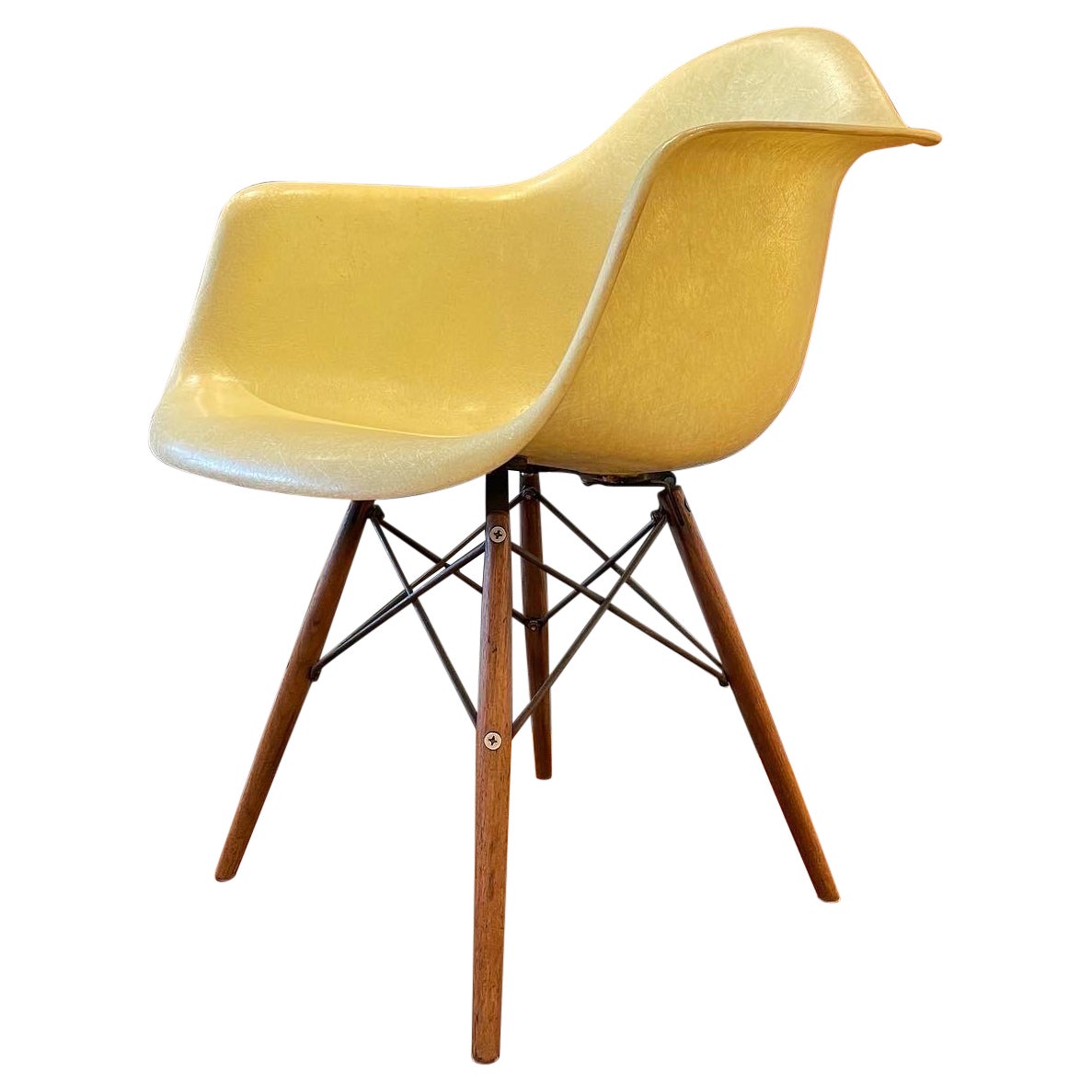 Early Eames Rope Edge Armchair For Sale