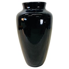 Tall Black Pottery Vase