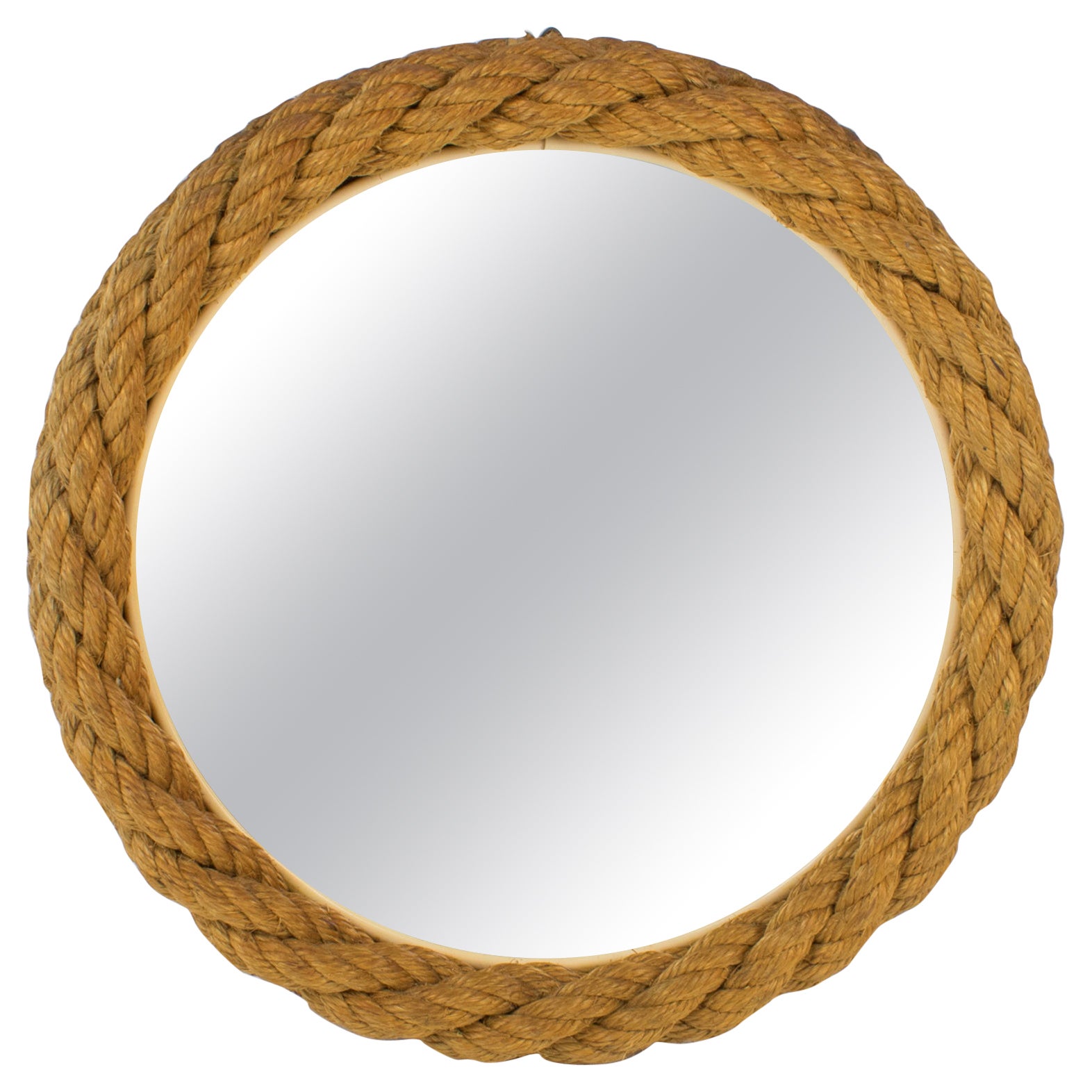 Braided Rope Oval Mirror by Audoux et at 1stDibs