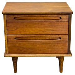 1960s, Walnut Wood Nightstand by American of Martinsville