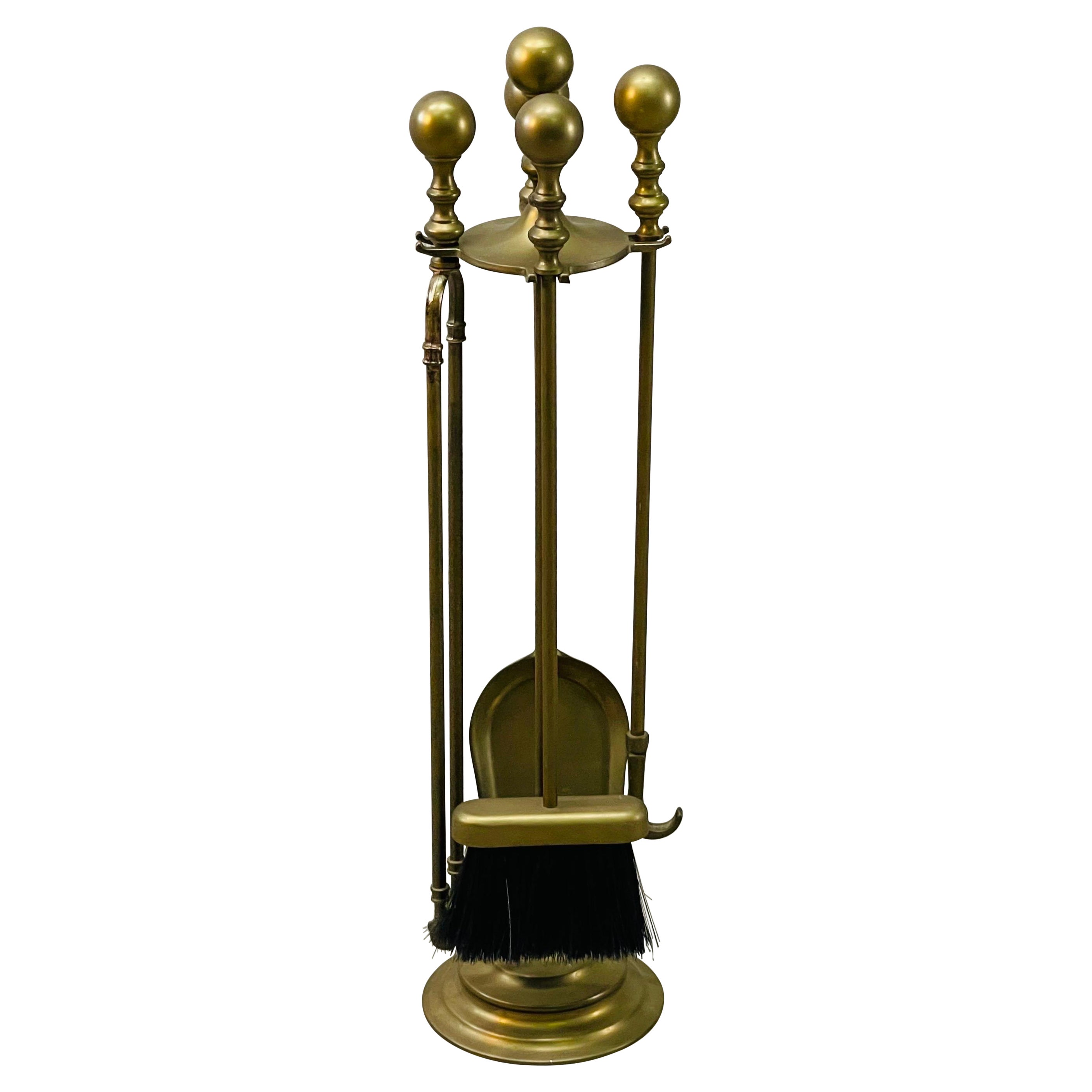 Italian Brass Fireplace Tool Set