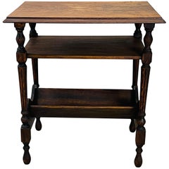 1950s Black Walnut Rectangular Side Table