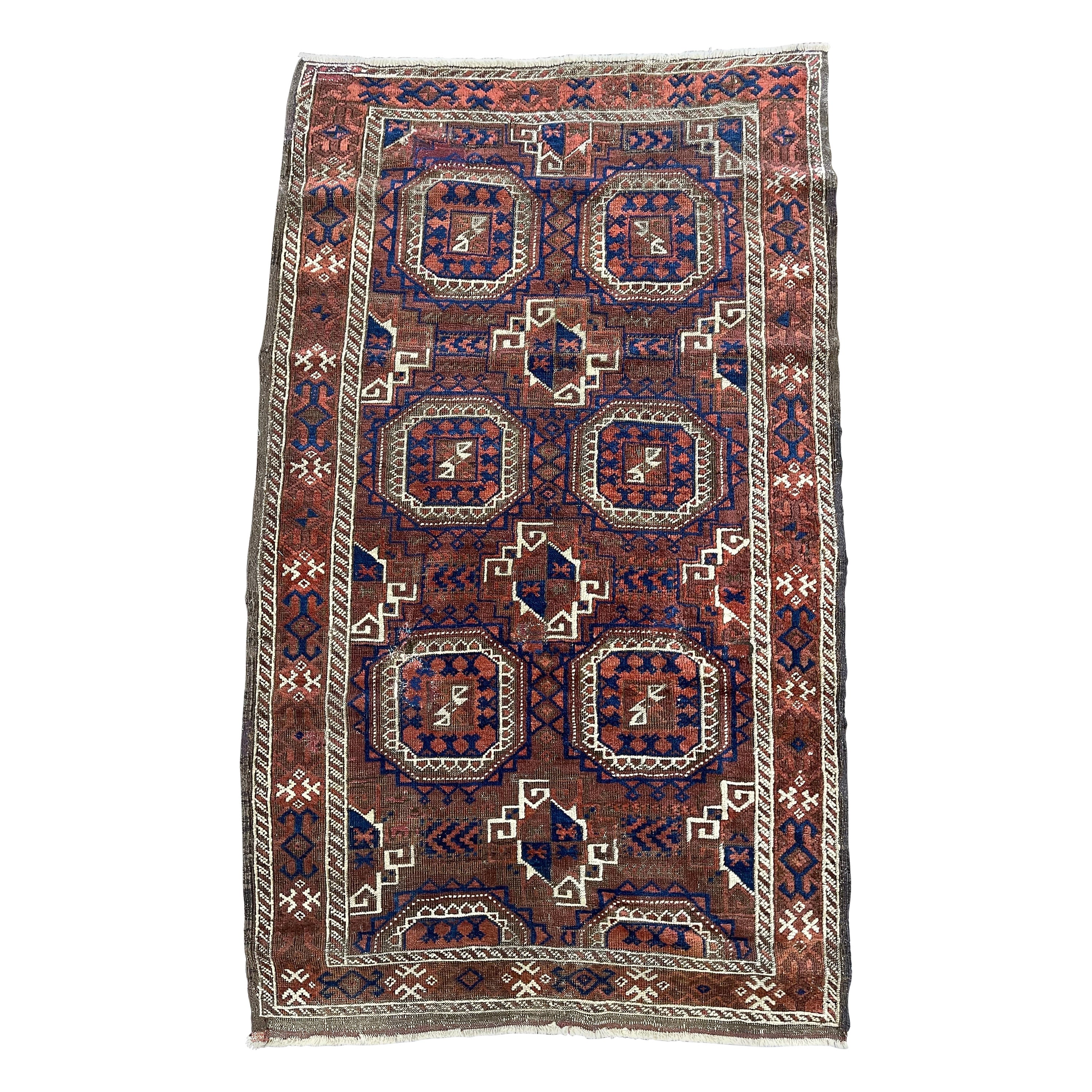Antique Persian Baluch Rug, circa 1900 For Sale