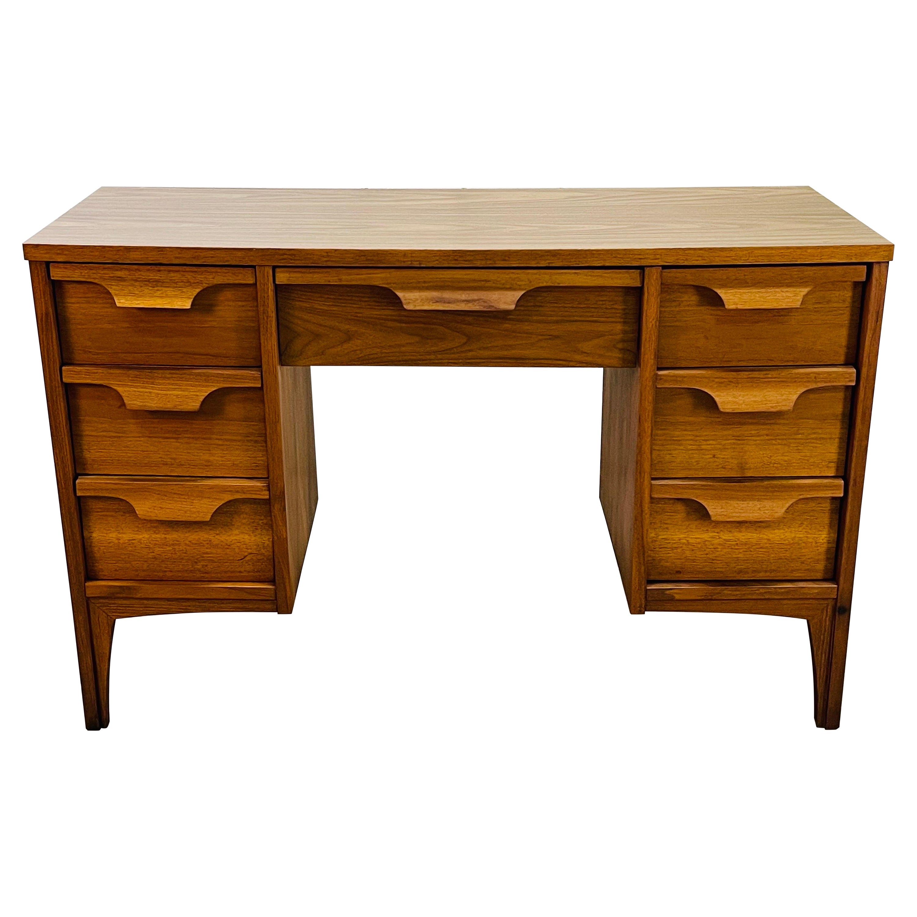 1960s Walnut Wood Desk For Sale