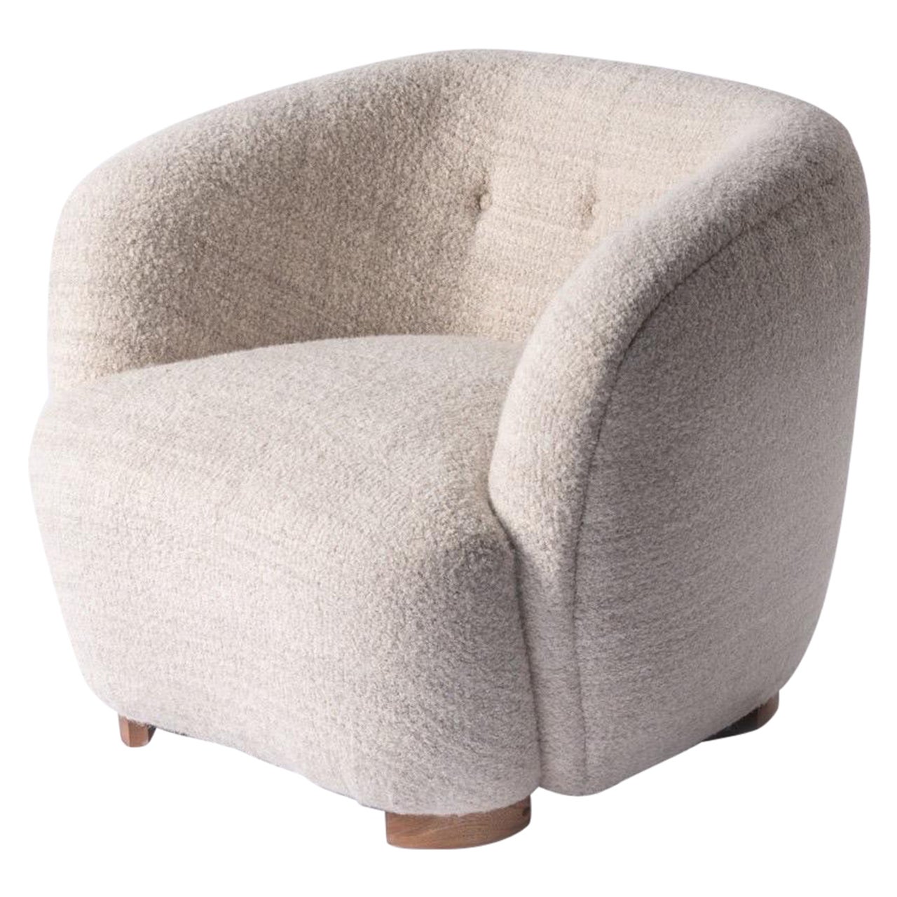 Alpaca Boucle Lounge Chair For Sale