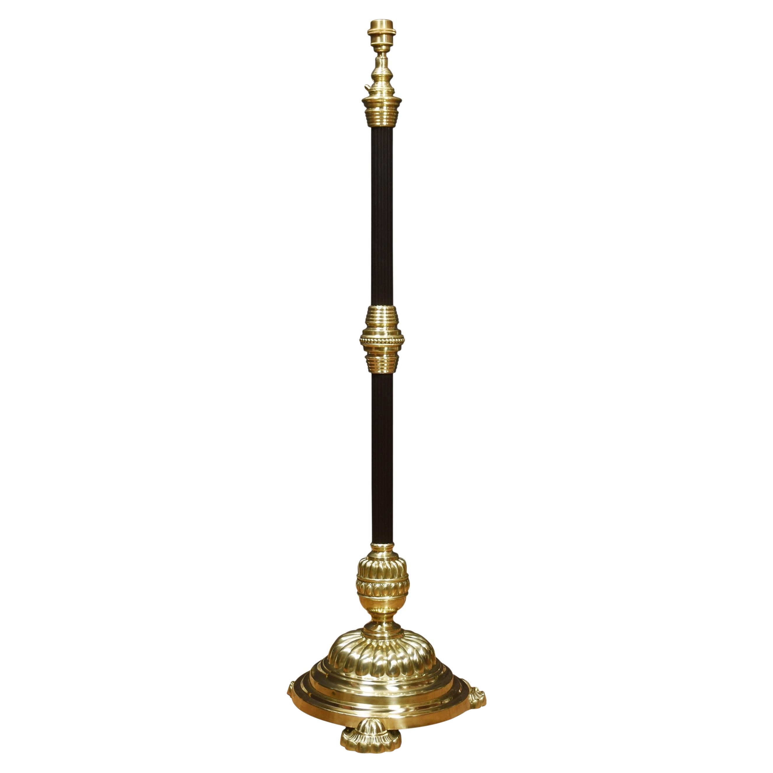 Brass Ajustable Standard Lamp For Sale