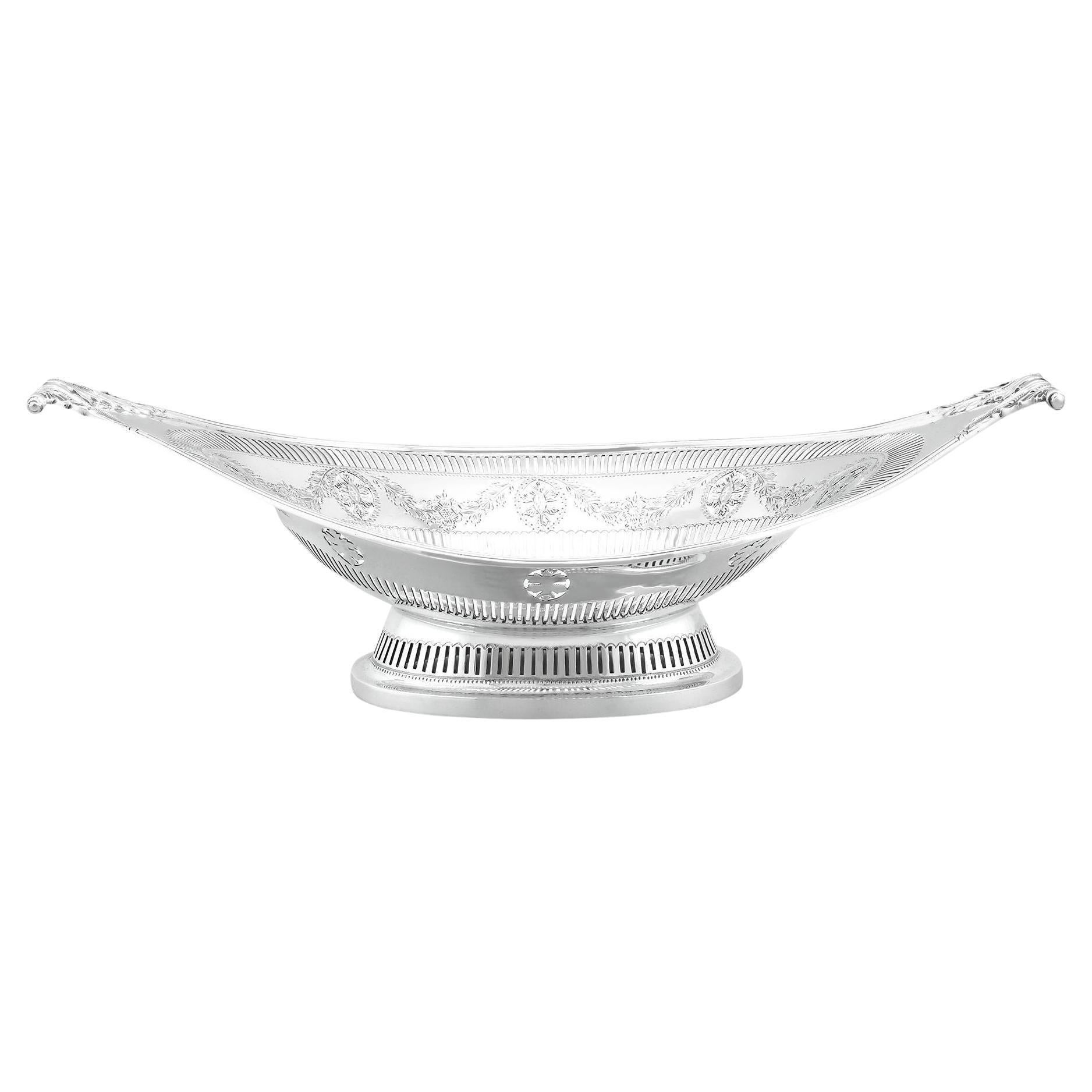 Antique Sterling Silver Bread Dish For Sale