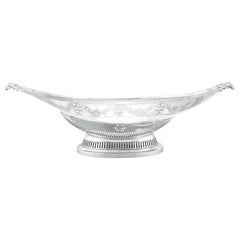 Plato para pan antiguo de plata de ley