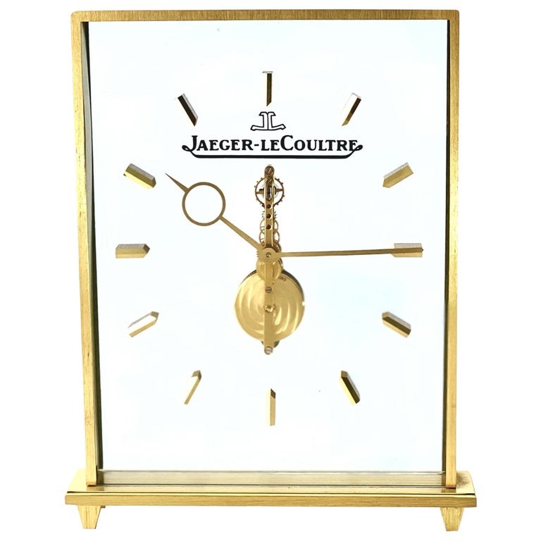 Jaeger LeCoultre MidCentury Skeleton Clock For Sale at 1stDibs