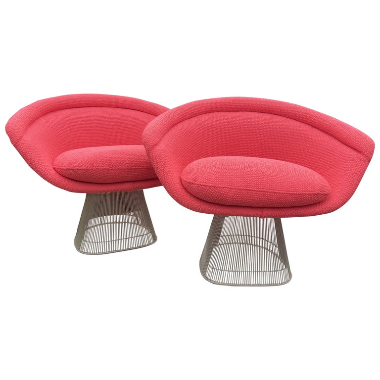 Pair of Warren Platner Lounge Chairs for Knoll International For Sale