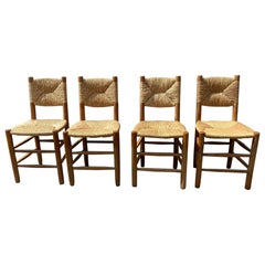 Set of Four "Bauche" Chairs by Charlotte Perriand, Steph Simon Editions