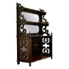 Retro 19th Century Rosewood Small Mirrored Cabinet