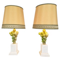 Pair of Vintage Grapefruit Cluster Table Lamps, 1960s 