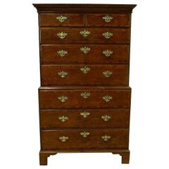 Antique George II Walnut Chest on Chest