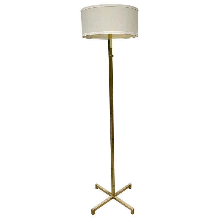 Robsjohn-Gibbings for Hansen New York Solid Brass Floor Lamp For Sale