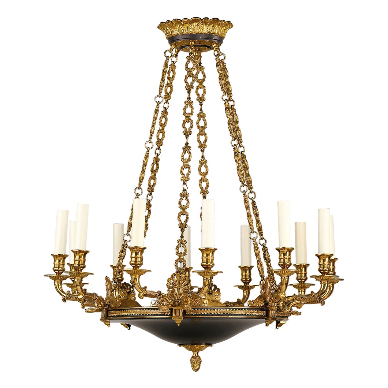 French Empire Twelve Light Chandelier