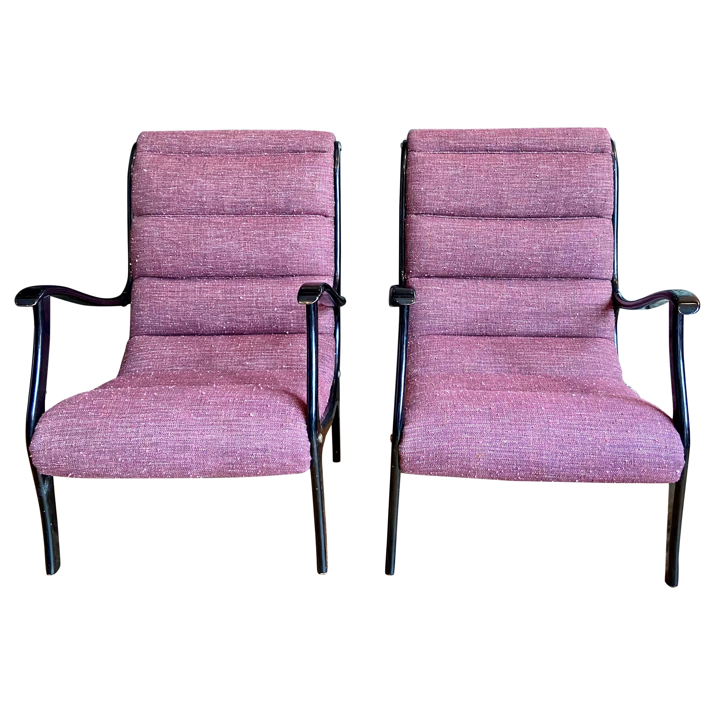 1960s Ezio Longhi "Mitzi" Pair of Armchairs for Elam For Sale