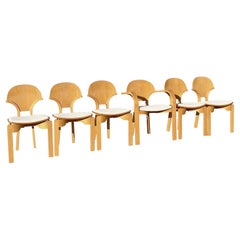 1970s Boucle Bentwood Dining Chairs by Paul Epp, Set of 6
