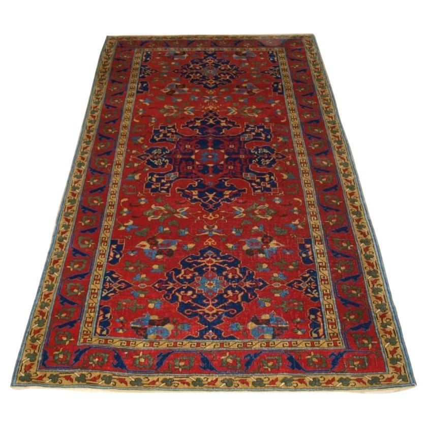 Antiker türkischer Teppich im Ushak-Design mit Sternenmotiv im Angebot